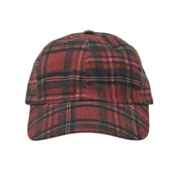 NLA x WHR - Cord Hat - Red Tartan Check Print Corduroy