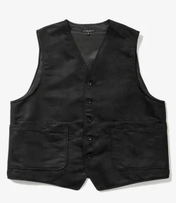 ODD Vest - Black Polyester Fake Suede