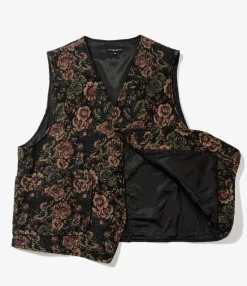 ODD Vest - Black/Gold CP Floral Jacquard