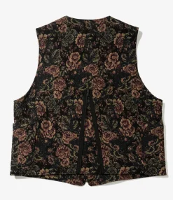 ODD Vest - Black/Gold CP Floral Jacquard