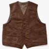 ODD Vest - Brown Polyester Fake Suede