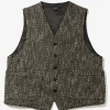 ODD Vest - Brown/Black Wool Homespun