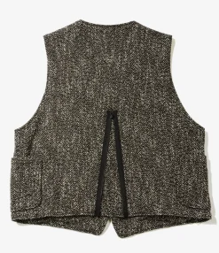 ODD Vest - Brown/Black Wool Homespun