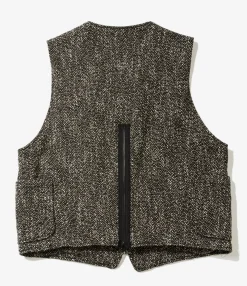 ODD Vest - Brown/Black Wool Homespun