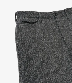 Officer Pant - Grey Poly Wool Herringbone
