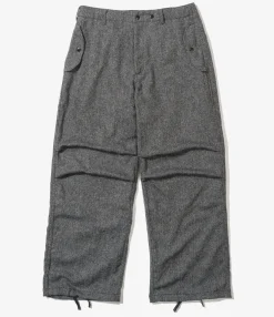 Over Pant - Grey Poly Wool Herringbone