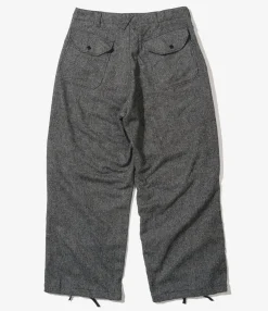 Over Pant - Grey Poly Wool Herringbone