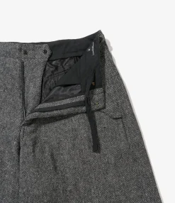 Over Pant - Grey Poly Wool Herringbone