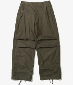 Over Pant - Olive Cotton Brushed Herringbone