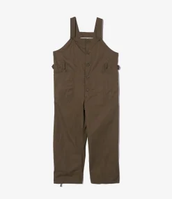 Overalls - Olive Coated Cotton Cloth