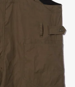 Overalls - Olive Coated Cotton Cloth