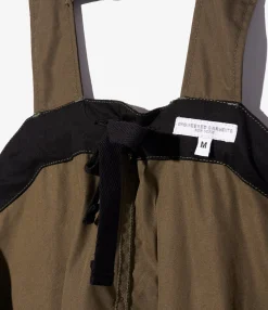 Overalls - Olive Coated Cotton Cloth