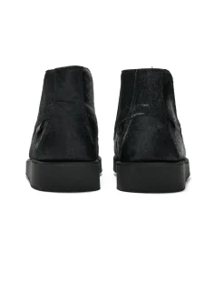 Overlap Mid Wild - Black - Pony Hair w/Vibram Sole