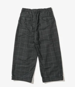 Oxford Pant - Charcoal/Lt.Blue Wool Poly Windowpane
