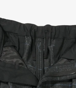Oxford Pant - Charcoal/Lt.Blue Wool Poly Windowpane