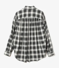 Painter Shirt - Black - Ombre Rayon Twill