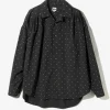 Painter Shirt - Black - Poly Cloth / Flocky Printed