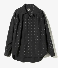 Painter Shirt - Black - Poly Cloth / Flocky Printed