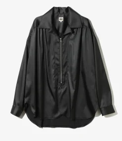 Painter Shirt - Black - Poly Leather Sateen