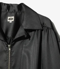 Painter Shirt - Black - Poly Leather Sateen