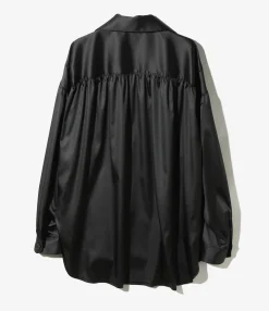 Painter Shirt - Black - Poly Leather Sateen