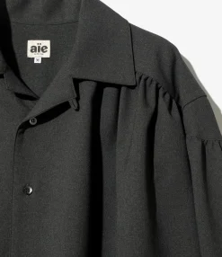 Painter Shirt - Charcoal - Poly Sharkskin Twill