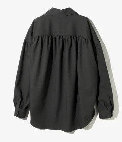 Painter Shirt - Charcoal - Poly Sharkskin Twill