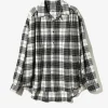 Painter Shirt - Grey -Wool Gauze Plaid