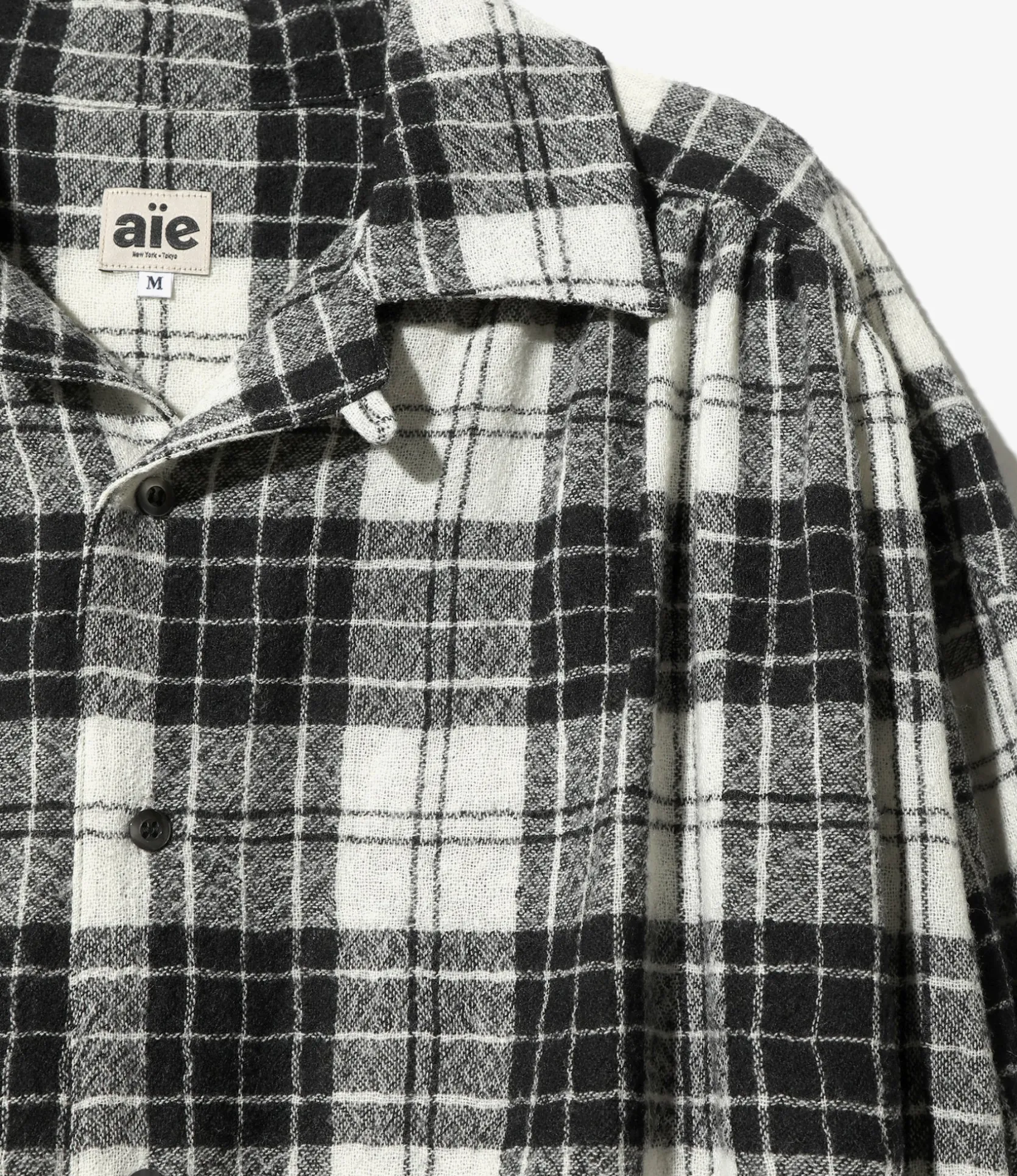 Painter Shirt - Grey -Wool Gauze Plaid