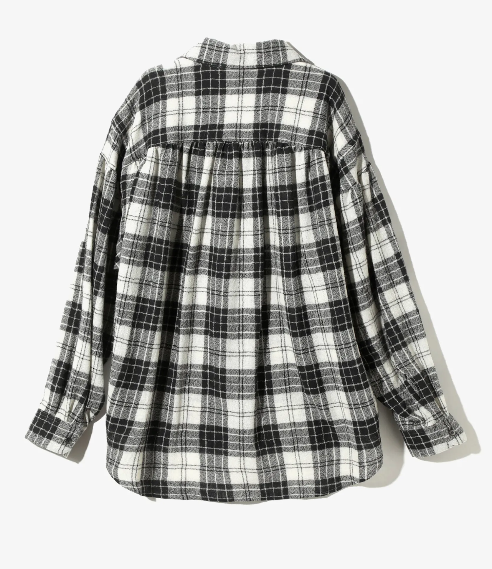 Painter Shirt - Grey -Wool Gauze Plaid