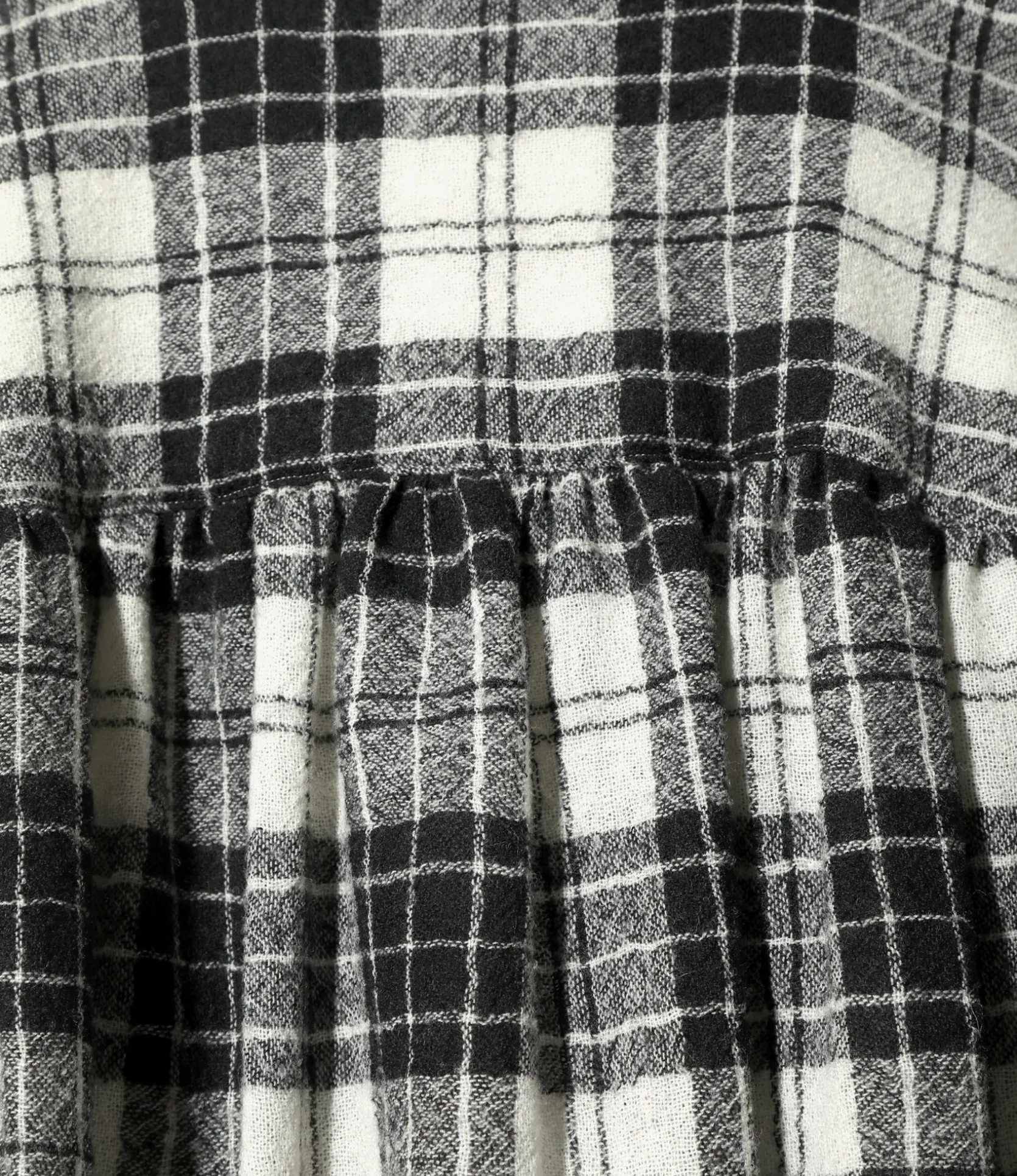 Painter Shirt - Grey -Wool Gauze Plaid