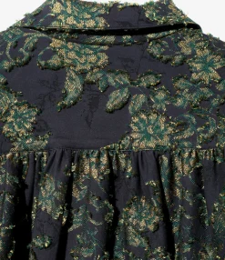 Painter Shirt - Navy - C/CU/PE Flower Cut Jq.