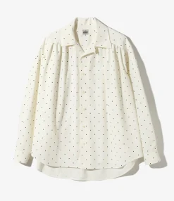 Painter Shirt - Off White - Poly Cloth / Flocky Printed
