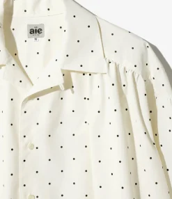 Painter Shirt - Off White - Poly Cloth / Flocky Printed