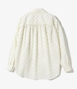 Painter Shirt - Off White - Poly Cloth / Flocky Printed