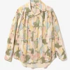 Painter Shirt - Pink / Biege - Abstract Printed L/C Cloth