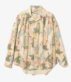 Painter Shirt - Pink / Biege - Abstract Printed L/C Cloth
