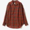Painter Shirt - Red -Wool Gauze Plaid