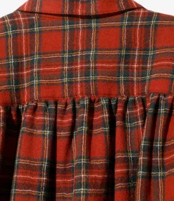 Painter Shirt - Red -Wool Gauze Plaid