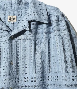 Painter Shirt - Sax - Poly Lace