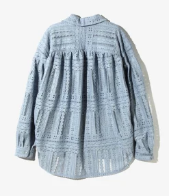 Painter Shirt - Sax - Poly Lace