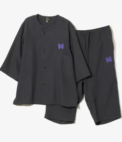 Pajama Set - Charcoal - Poly Oxford
