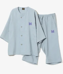 Pajama Set - Sax - Poly Oxford