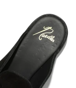 Papillon Emb. Slip-in - Black - Suede