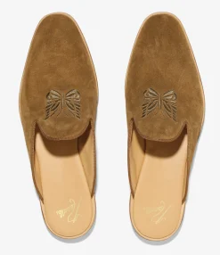 Papillon Emb. Slip-in - Brown - Suede