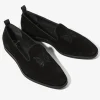 Papillon Emb. Slip-on - Black - Suede