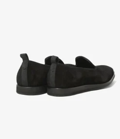 Papillon Emb. Slip-on - Black - Suede