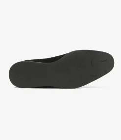 Papillon Emb. Slip-on - Black - Suede