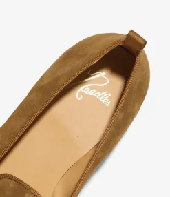 Papillon Emb. Slip-on - Brown - Suede
