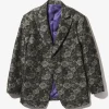 Peaked Lapel Jacket - Olive - W/R Rose Jq.